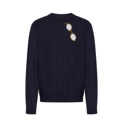 THE EXTRA-FINE MERINO WOOL PULLOVER WITH INTARSIA